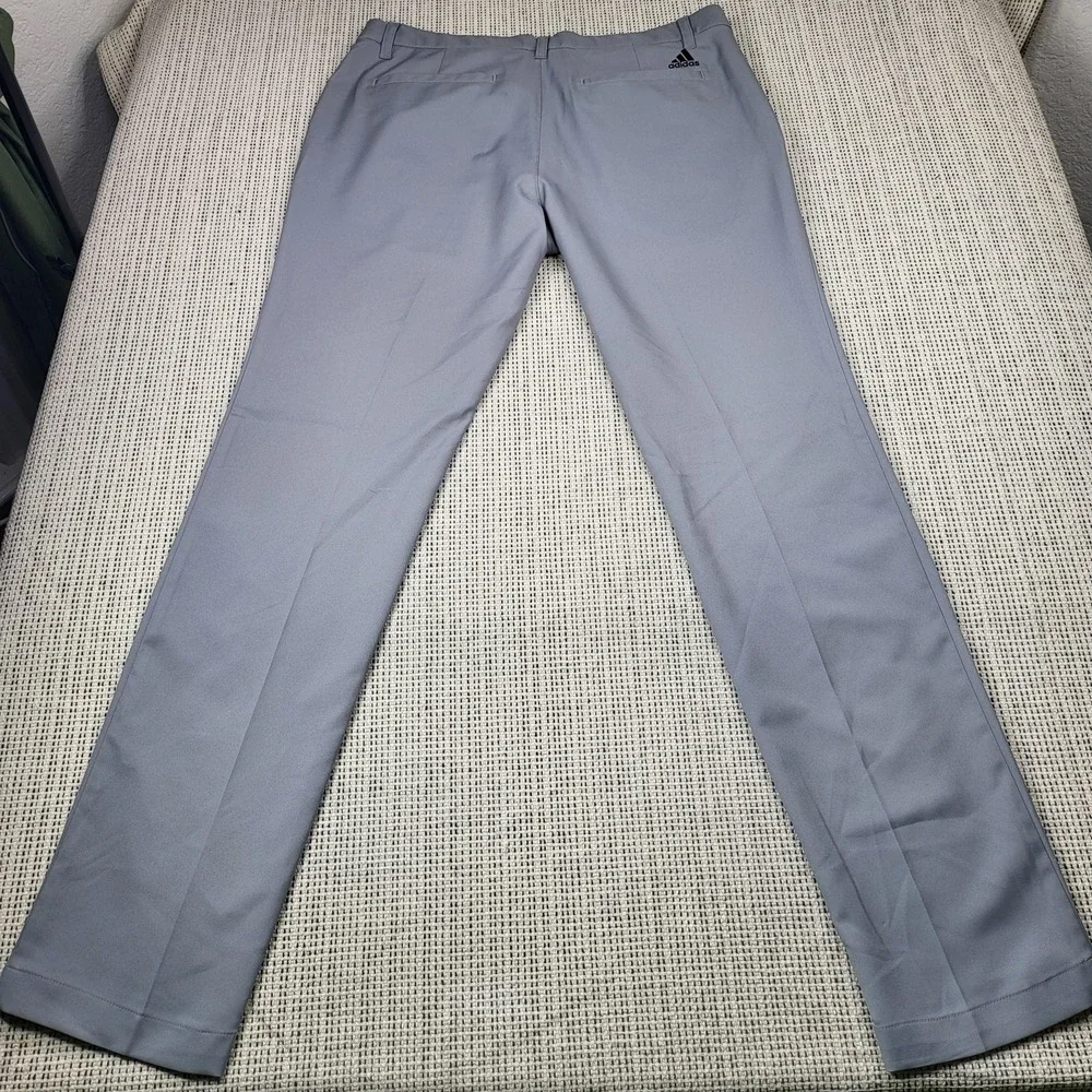 Adidas Golf‎ Pants Mens 34x32 Gray Lightweight Performance Chino Khakis Pockets